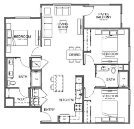 3 beds, 2 baths, 1,334 sqft, $3,549