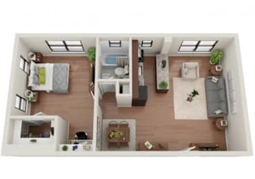 1 bed, 1 bath, 587 sqft, $1,193