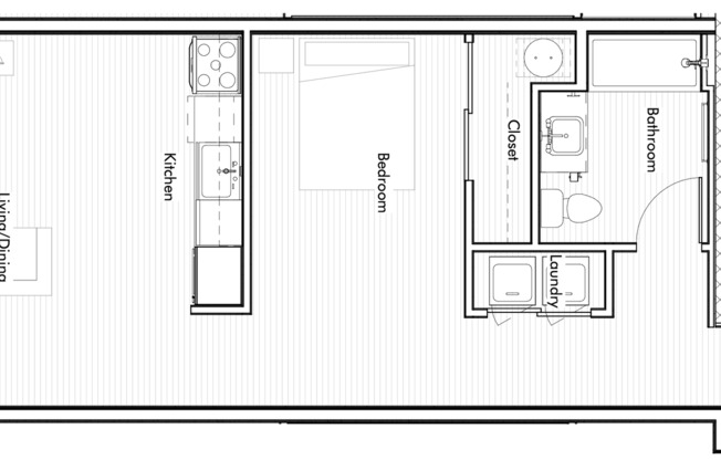 Studio, 1 bath, 615 sqft, $1,750, Unit Unit 308