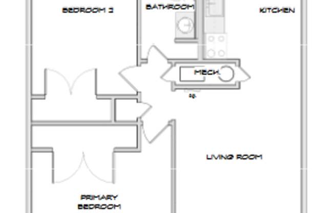 2 beds, 1 bath, 750 sqft, $1,450, Unit 35