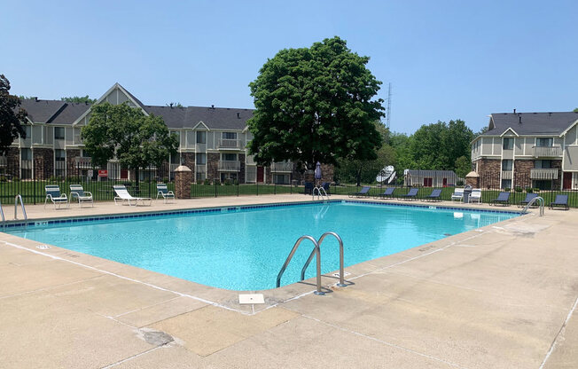 Outdoor Swimming Pool at Normandy Village Apartments, Indiana, 46360