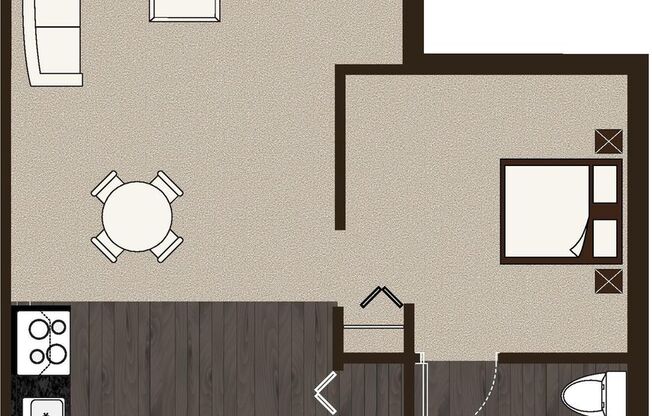 1 bed, 1 bath, 485 sqft, $1,195, Unit 303