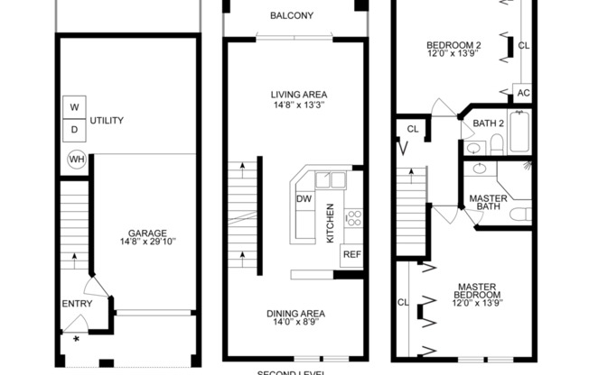 2 beds, 2 baths, 1,295 sqft, $2,126