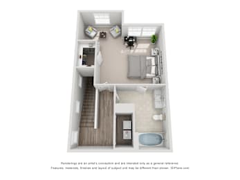 1 bed, 1 bath, 878 sqft, $1,215