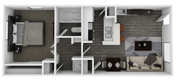 1 bed, 1 bath, 525 sqft, $915