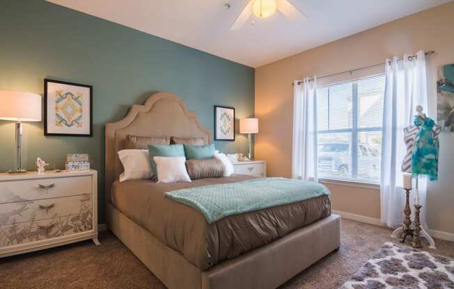 Model Bedroom at Island Park Apartments in Shreveport, Louisiana, LA