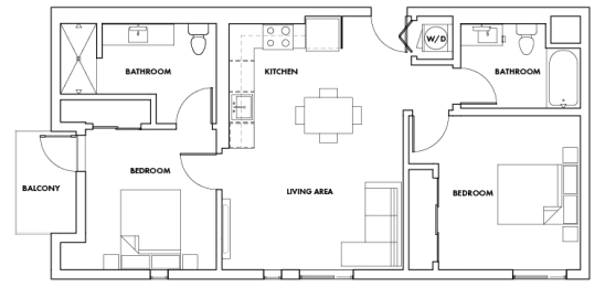 2 beds, 2 baths, 1,013 sqft, $2,960