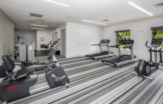 Fitness Center with cardio equipment