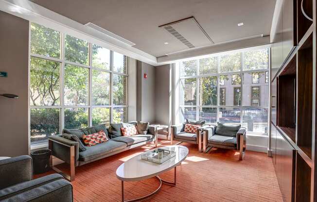 Resident lounge and lobby at The Argonne Apartments in Washington, DC 20009