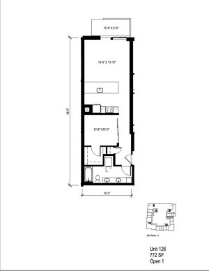 1 bed, 1 bath, 772 sqft, $2,401