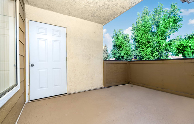 Large balcony with door at Woodbend, Alta Loma, CA