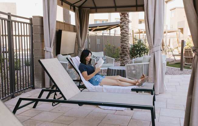 Pool Cabanas at Amavida Marana Apartments near Tucson Arizona
