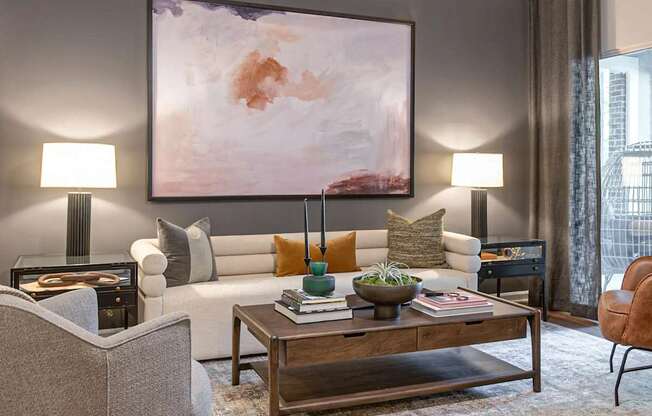 Modern Living Area at Crestline Cary, Cary