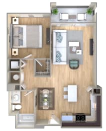 1 bed, 1 bath, 751 sqft, $2,205