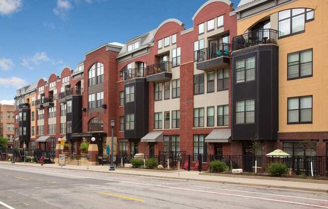 exterior of apartment buildings