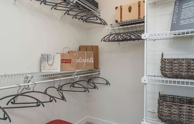 Spacious closet at the Mastlight.