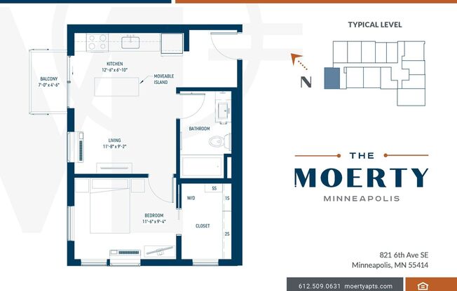 1 bed, 1 bath, 550 sqft, $1,525, Unit 311