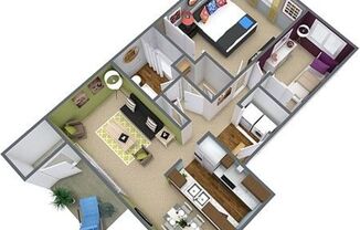 2 beds, 1 bath, 976 sqft, $1,675