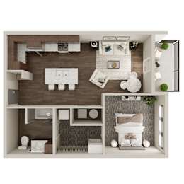 1 bed, 1 bath, 690 sqft, $1,293