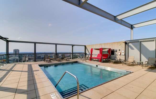 Rooftop Pool and Cabanas in Chicago, Illinois 60610