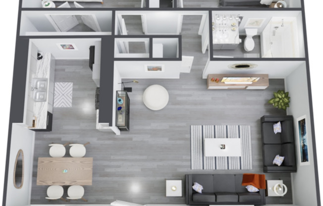 2 beds, 1 bath, 950 sqft, $999