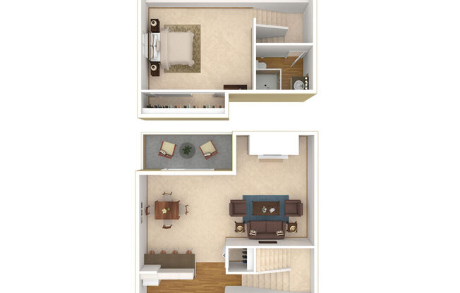 1 bed, 1 bath, 552 sqft, $1,364