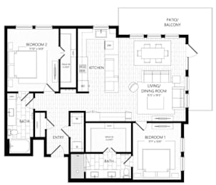 2 beds, 2 baths, 1,390 sqft, $4,307