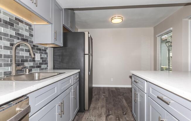 Kitchen at Enclave at Town Square Apartments in Chino, CA