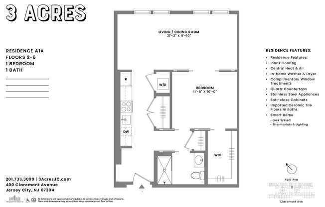 1 bed, 1 bath, 690 sqft, $2,575, Unit 4030