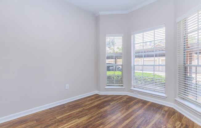 a room with a large window