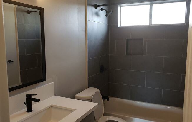 Bathroom With Modern Design and Details at Wilson Apartments in Glendale, CA