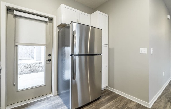 Interiors-Stainless steel refrigerator