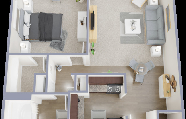 1 bed, 1 bath, 740 sqft, $1,195