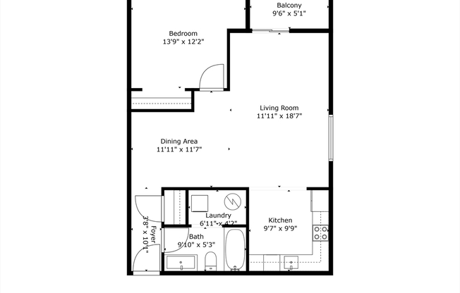 1 bed, 1 bath, 777 sqft, $2,400, Unit 1012