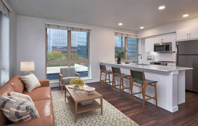 Living Room with Hard Surface Flooring