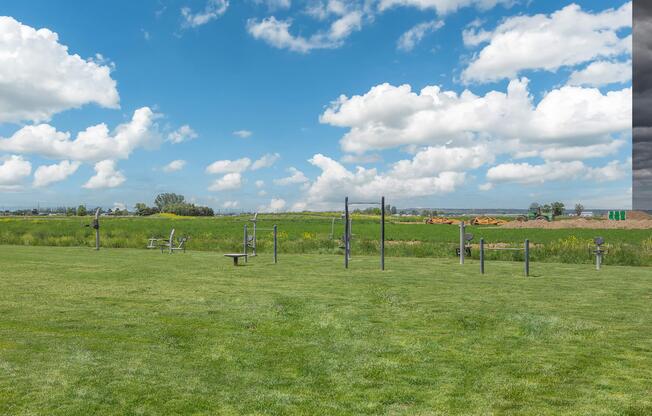 a group of people in a field