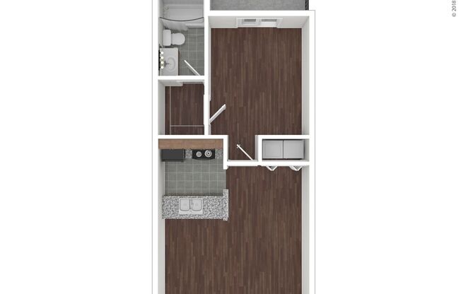 1 bed, 1 bath, 590 sqft, $1,249