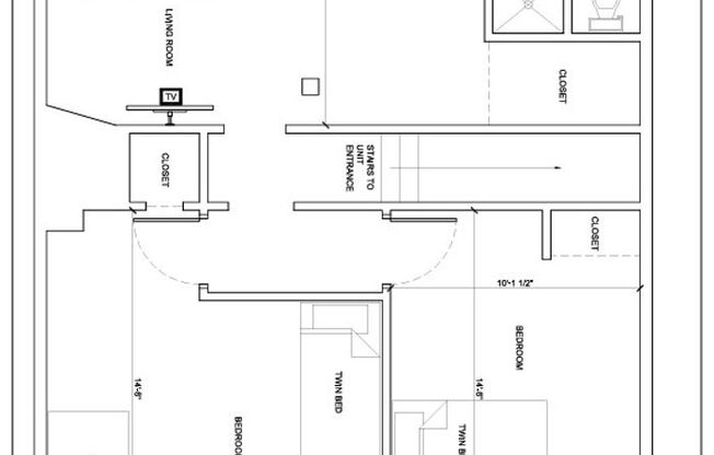 2 beds, 1 bath, 758 sqft, $1,500, Unit 16-B