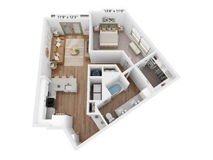 1 bed, 1 bath, 842 sqft, $2,250