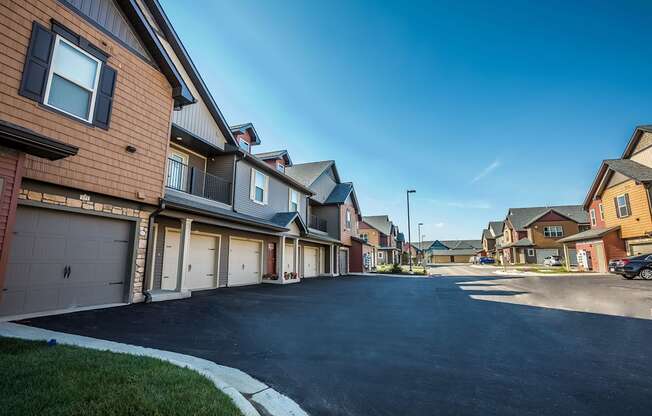 Exterior at the Quarry Apartments in DeWitt Michigan