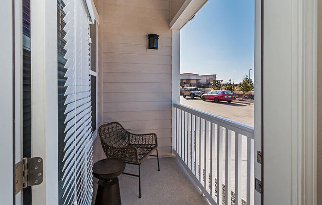Private Patio Balcony at CO Springs Apartments for Rent 80924