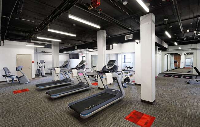 Fitness center for The KC High Line Apartments in Kansas City, MO
