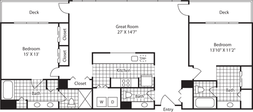 2 beds, 2 baths, 1,579 sqft, $5,120, Unit 25E