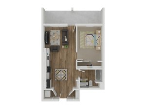 1 bed, 1 bath, 670 sqft, $3,415