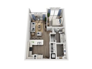 1 bed, 1 bath, 728 sqft, $2,392
