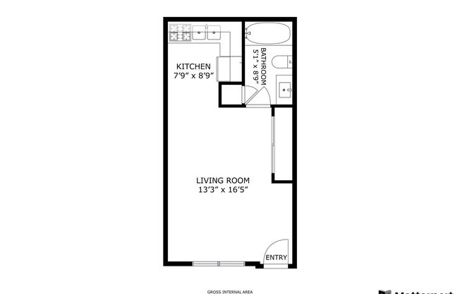 Studio, 1 bath, 360 sqft, $710, Unit 298