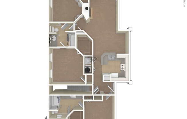 2 beds, 2 baths, 1,265 sqft, $2,434