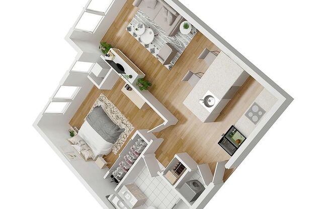 1 bed, 1 bath, 660 sqft, $1,850, Unit 217