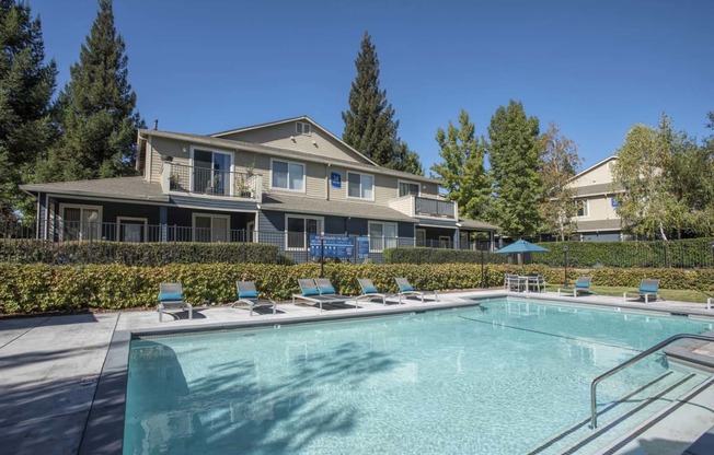 Swimming Pool With Sparkling Water at Atwood Apartments, Citrus Heights