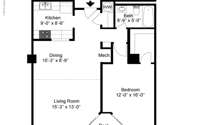 A: Beds - 1: Baths - 1: SqFt Range - 700 to 700